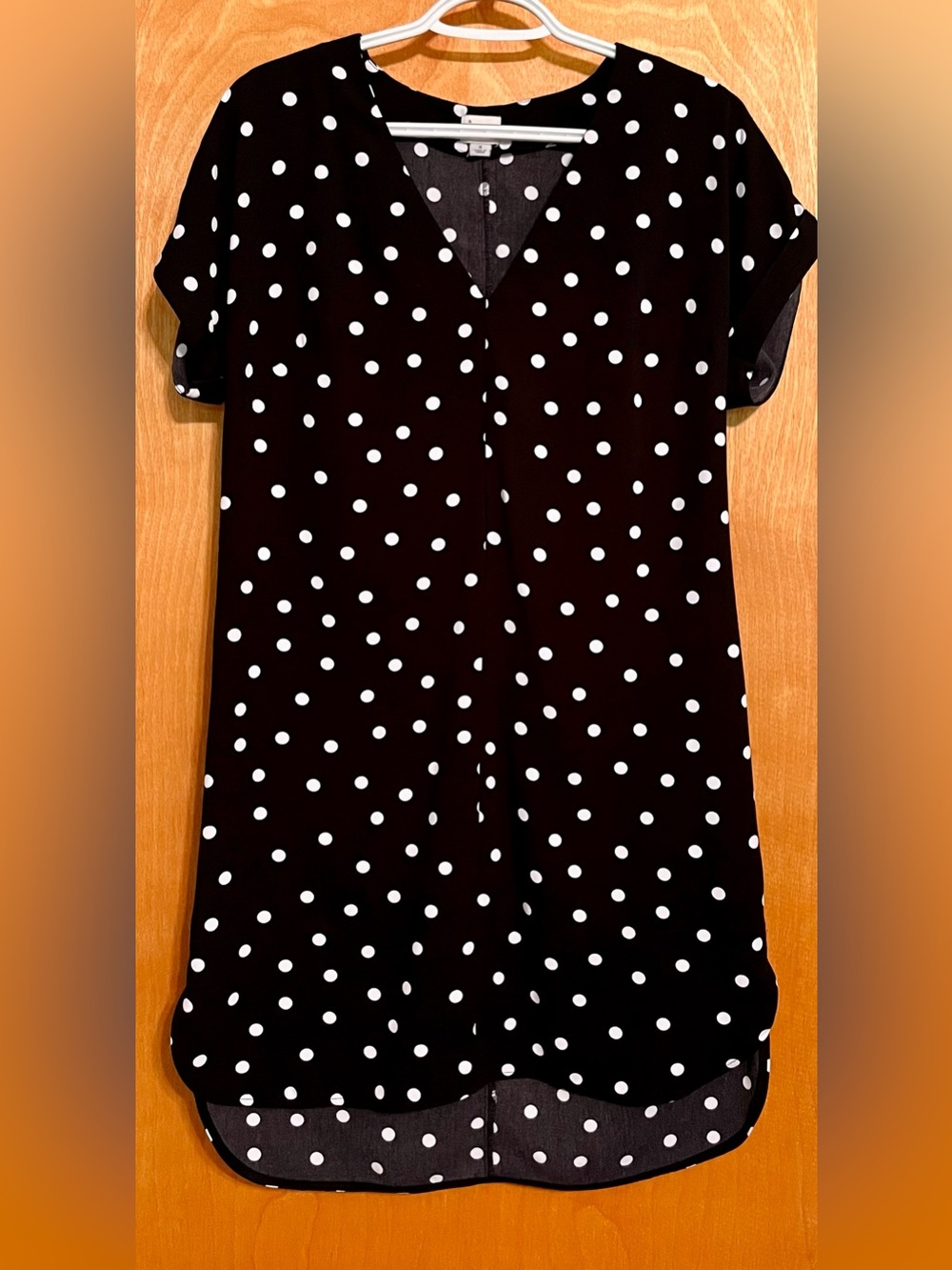 A New Day Black & White Polka Dot Dress Size Small
